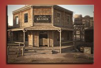 obraz na stenu westernove mestecko - 1