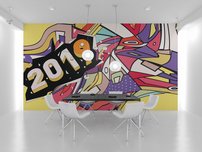 abstraktna ilustracia fototapeta interier 3