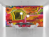 abstraktna ilustracia fototapeta interier 4