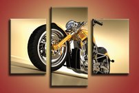 obraz na stenu zlta motorka 3