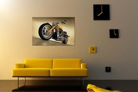 obraz na stenu zlta motorka 7