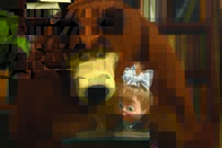 Tapeta Medveď a Maša - AN 0036