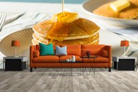 fototapeta na steun sladke domace palacinky poliate medom 2