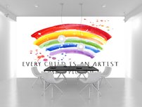 fototapeta duha s citatom interier 1