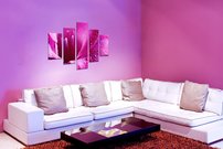 obraz na stenu ruzovy kvet KV 2