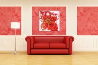 Červený kvet - KV 0196