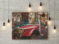 obraz na stenu vecerne stretnutie 6