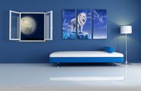 obraz na stenu biely lev 5