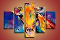 obraz na stenu farebna zirafa 2