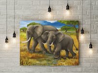 obraz na stenu slony 3