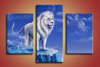 obraz na stenu biely lev 3