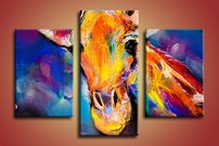 obraz na stenu farebna zirafa 3