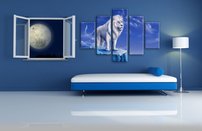 obraz na stenu biely lev 6