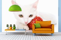 Tapeta ZR 0043 - Biela mačka