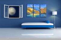 obraz na stenu delfiny v mori 5