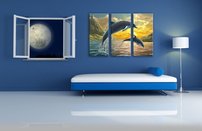 obraz na stenu dva delfiny 5