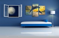 obraz na stenu dva delfiny 6