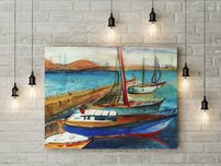 obraz na steny malovana jachta 3