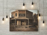 obraz na stenu westernove mestecko - 3