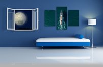 obraz na stenu plavajuca lodka 4