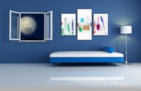 obraz na stenu pera OD 5