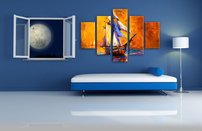 obraz na stenu ,malovana plachetnica 4