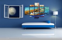 obraz na steny malovana jachta 4