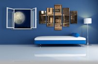 obraz na stenu westernove mestecko - 5