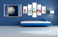 obraz na stenu pera OD 6