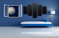 obraz na stenu cierne setuholniky OD 6