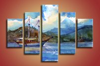 obraz malovana plachetnica 1