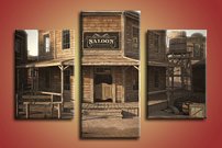 obraz na stenu westernove mestecko - 2