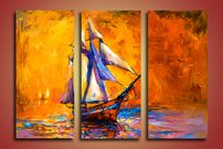 obraz na stenu ,malovana plachetnica 1