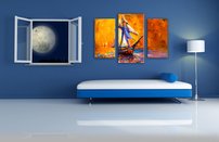 obraz na stenu ,malovana plachetnica 3