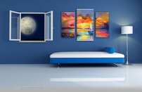 obraz na stenu malovana lodka 3