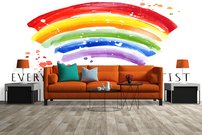 fototapeta duha s citatom interier 4