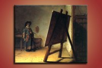 obraz na stenu maliar v jeho atelieri 1