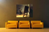 obraz na stenu maliar v jeho atelieri 4