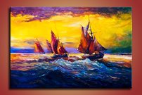 Obraz Maľované lode v mori tit. strana