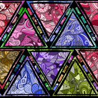 abstraktna ilustracia fototapeta interier 4