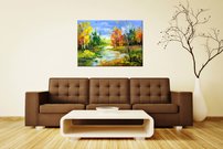 obraz na stenu lesny potok 3