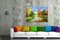 obraz na stenu lesny potok 2