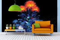 Tapeta Oranžové kvety - KV 0081