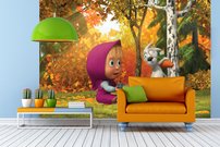 Tapeta Medveď a Maša - AN 0035