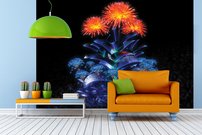 Tapeta Oranžové kvety - KV 0081