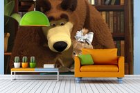 Tapeta Medveď a Maša - AN 0036