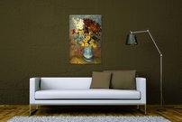 Kvety v modrej váze - VG 0014